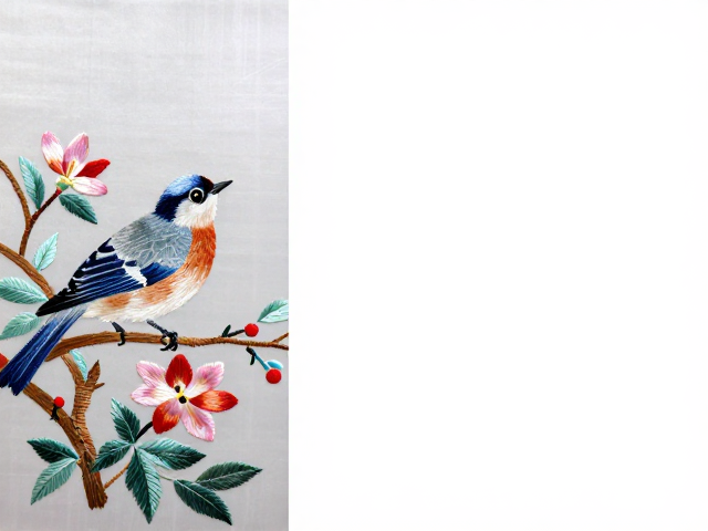 长沙县沙坪湘绣花鸟动物绣品，齐针技法详解与选购指南