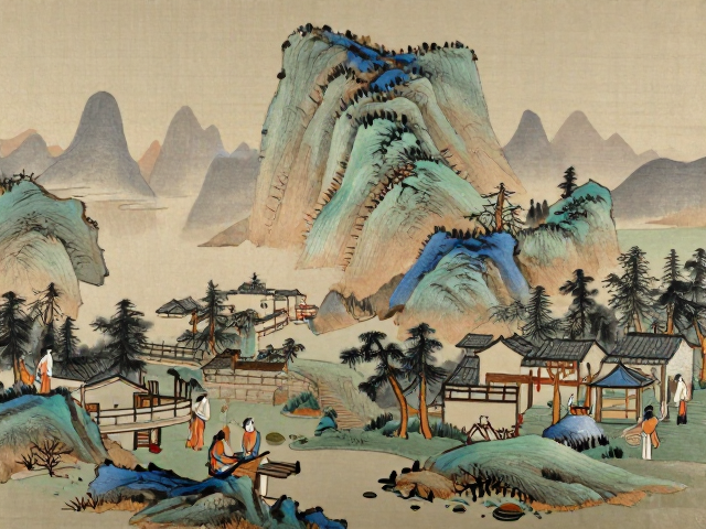 山水题材的笔墨韵味与空间构建