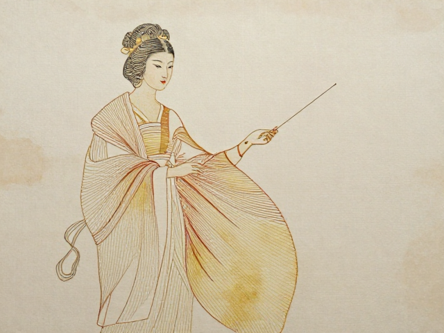 线条勾勒赋予作品的结构骨架与灵动气韵
