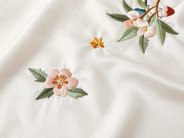 真丝刺绣面料建议干洗，定制花型溢价明显，保养与价值全解析