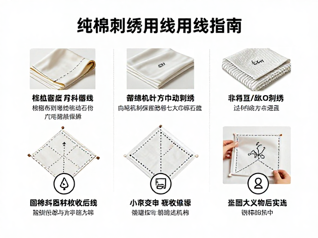 纯棉刺绣家纺用线指南，根据布料密度选线，搞定手帕与方巾刺绣