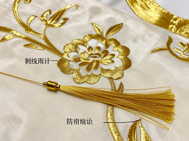 金银刺绣汉服用线指南，金葱线防折痕技巧与选购建议