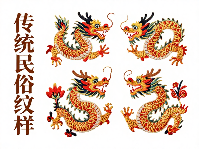 龙凤刺绣民俗纹样，婚嫁仪式中的传统吉祥纹样体系解析