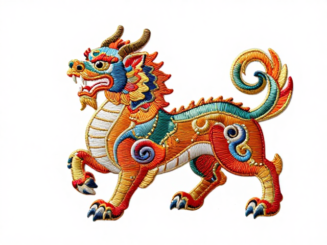 瑞兽刺绣纹样配色分层与钉金绣技法详解，零基础入门指南