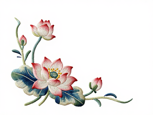 刺绣技法中的刚柔并济与色彩留白