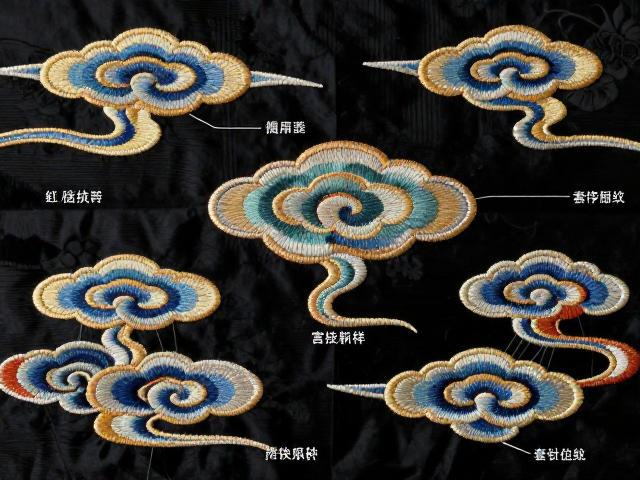 宫廷云纹套针的美学特征与色彩哲学