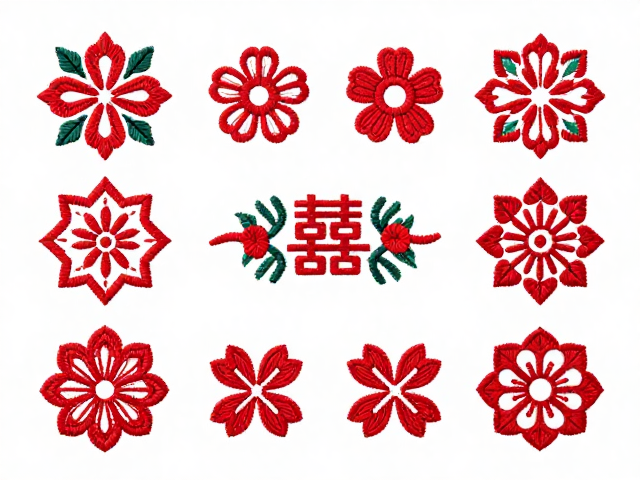民间刺绣纹样，婚俗中的抽象符号与文化寓意解读