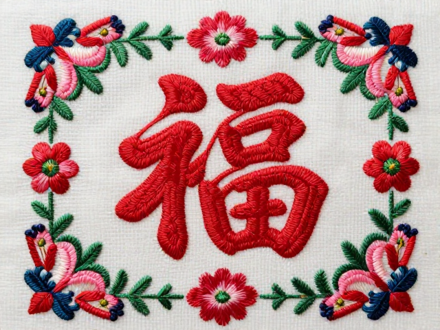 民间刺绣构图，祈福纳祥寓意浓，烟火生活里的艺术之美