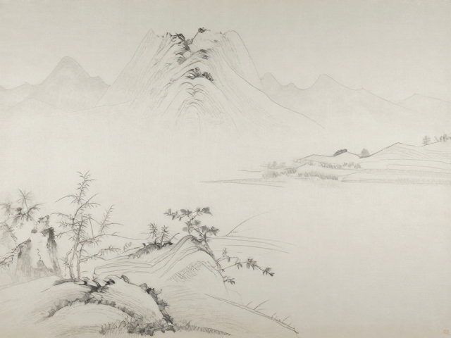 题材选择:山水花鸟的精神投射