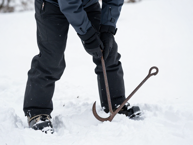 雪锚的力学原理与正确打入姿态