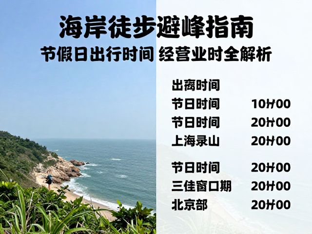 海岸线徒步避峰指南,节假日出行时间与补给点营业时间全解析