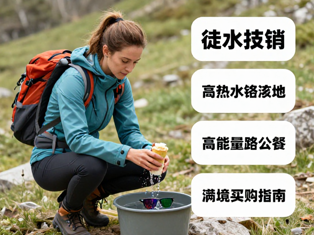 女性徒步户外,水源净化技巧、高能量路餐与太阳镜选购指南