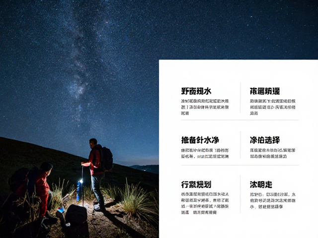 星空延时下的徒步,野外水源获取净化与摄影指南