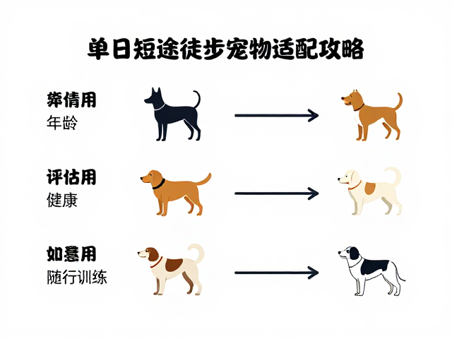 单日短途徒步宠物适配攻略,评估年龄健康,基础随行训练
