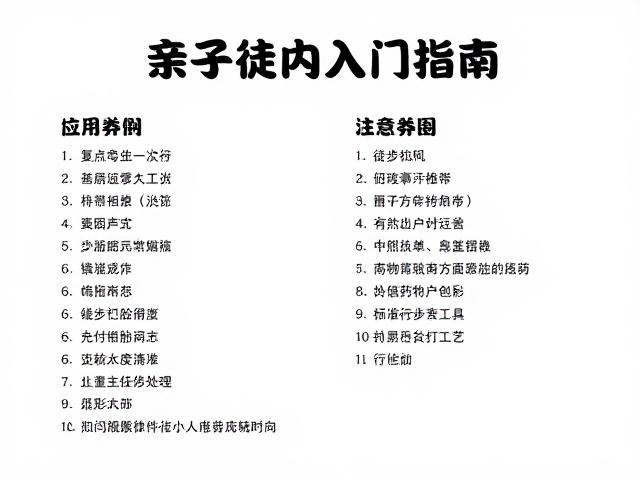 亲子徒步中的风险管理与应急处理