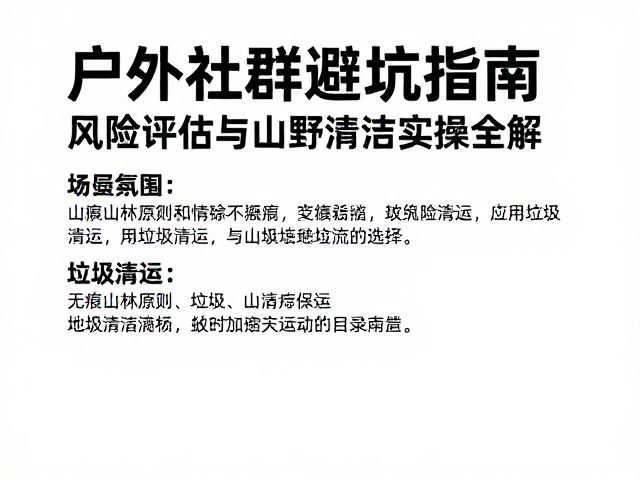 无痕山林原则与垃圾清运