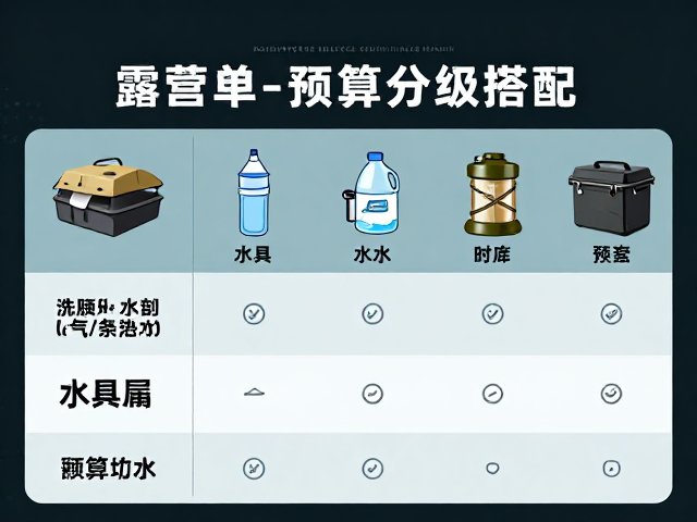 露营预算分级搭配,水具净水与恶劣天气撤离指南
