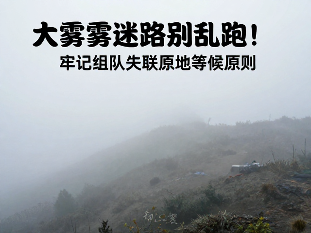 大雾迷路别乱跑!牢记组队失联原地等候原则,观察地形地貌自救