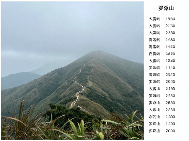 粤西丘陵与沿海地貌路线:大雾岭与罗浮山的差异化数据对比