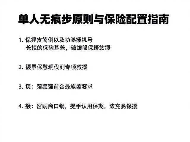 保险配置指南:从基础覆盖到专项救援