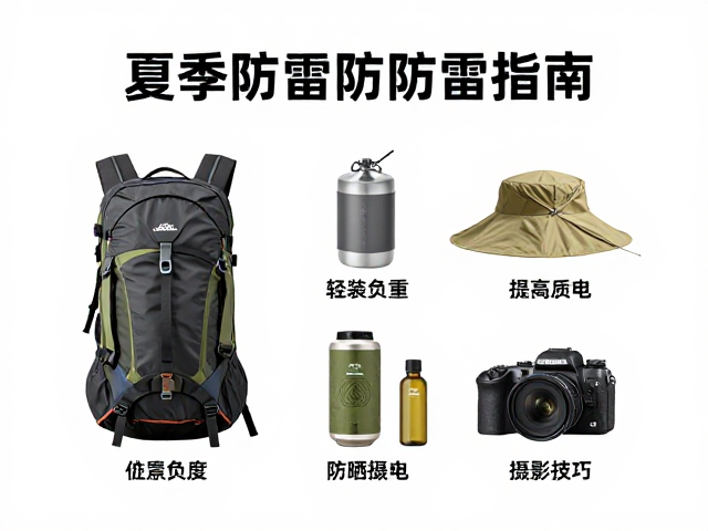 夏季徒步露营防晒防雷指南,轻装负重与摄影技巧全解析