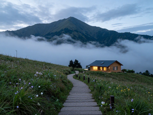 冷门山峰小众登顶路,穿梭草甸花海,夜宿山脚民宿的治愈之旅