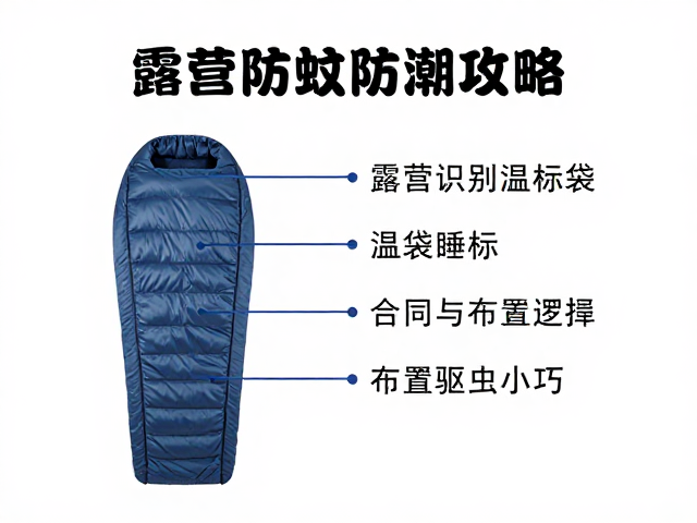 露营防蚊防潮攻略,选对温标睡袋与布置驱虫小技巧