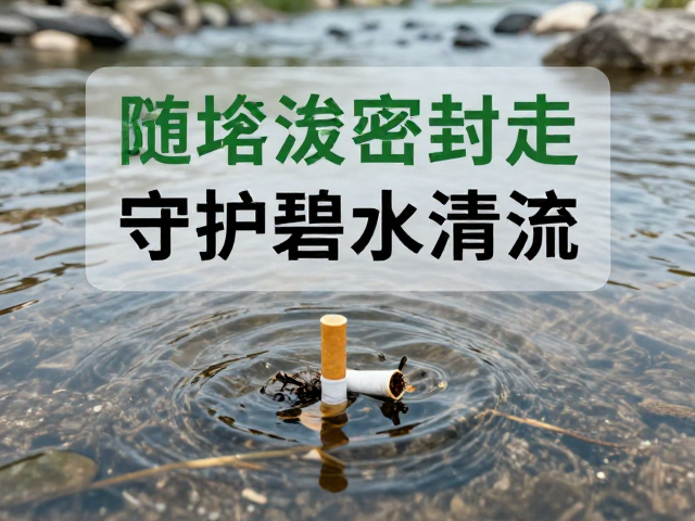 户外涉水环保,烟头随身带、残渣密封走,守护碧水清流