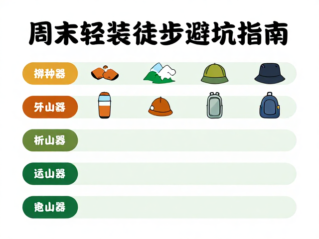 行前准备与装备精简逻辑