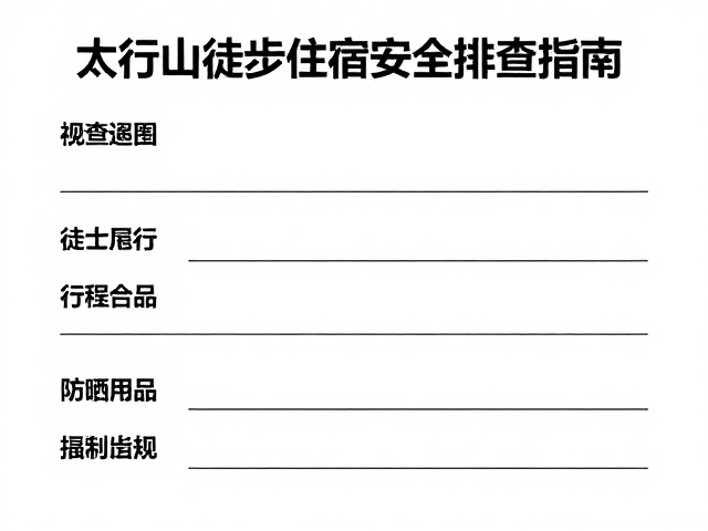 防晒用品与行程必备清单