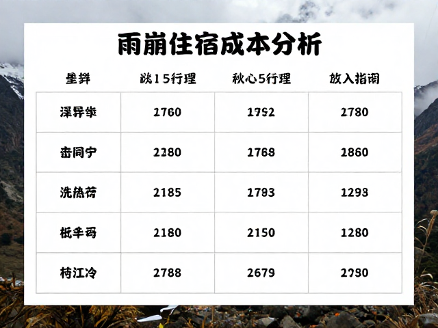 淡季住宿成本分析与预订策略