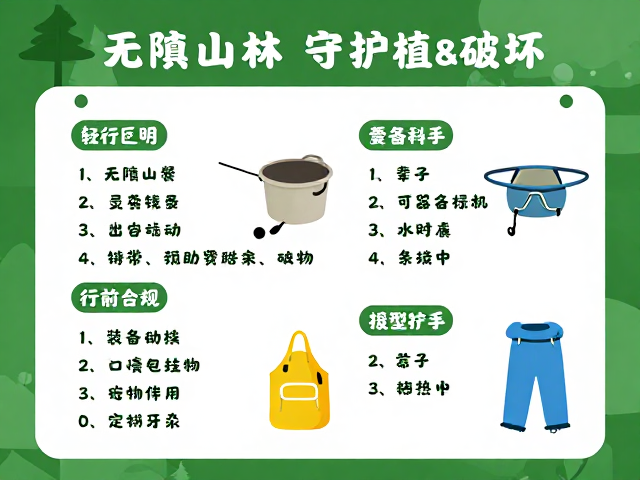 行前装备清单与儿童安全防护细节