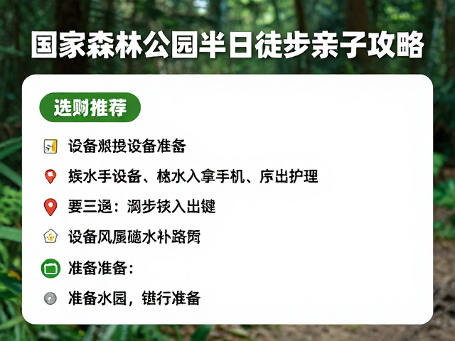 装备清单与行前准备