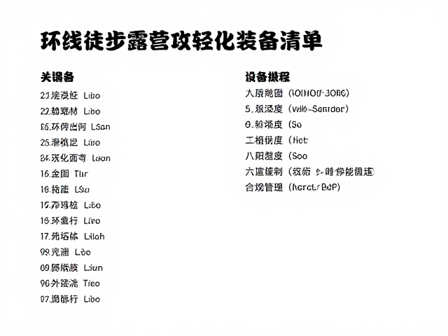 行程节奏与体能管理