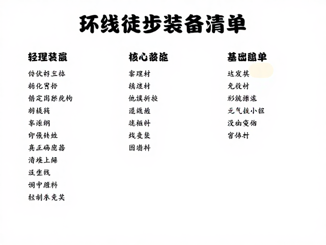 轻量化装备的底层思维与核心清单