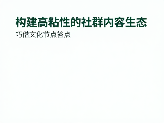 巧借文化节点:构建高粘性的社群内容生态