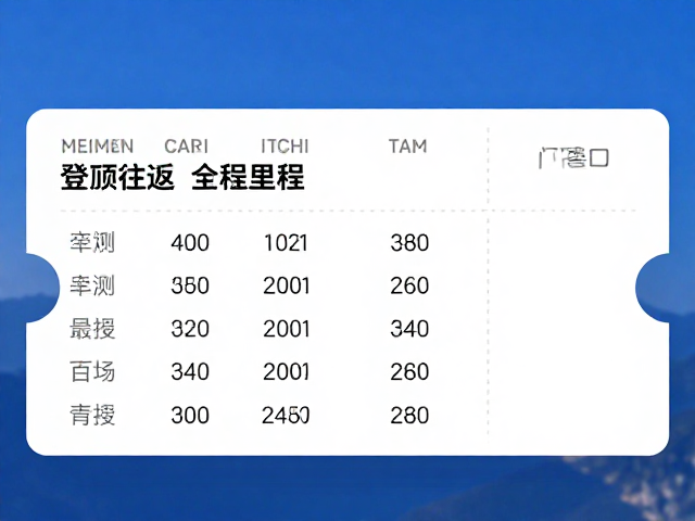 门票与费用明细