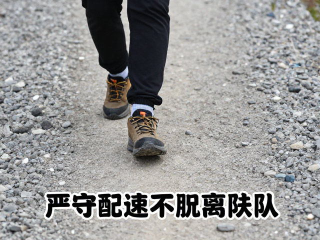 徒步防滑要点,碎石路小步落脚,严守配速不脱离队伍