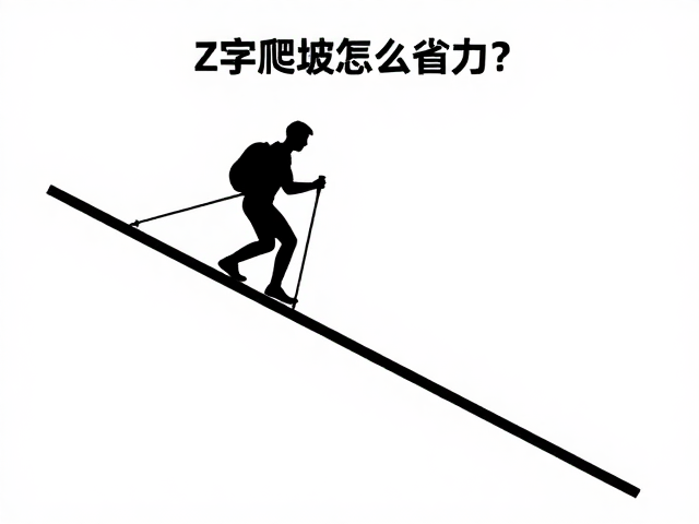 Z字爬坡怎么省力?用登山杖控负重,降低坡度压力