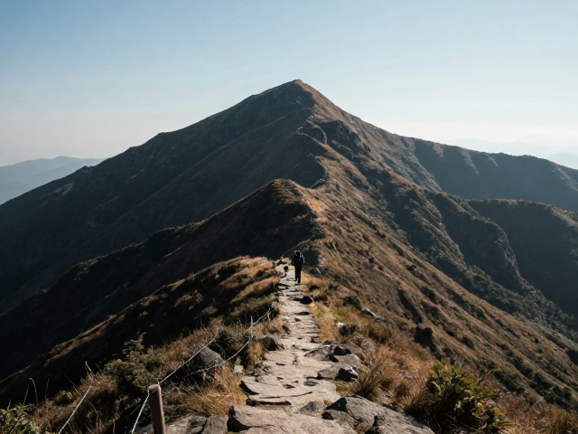 徒步登山摄影避坑指南,利用前景引导线与构图提升大片感