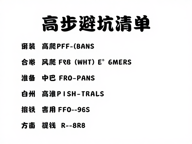 装备清单与行前准备