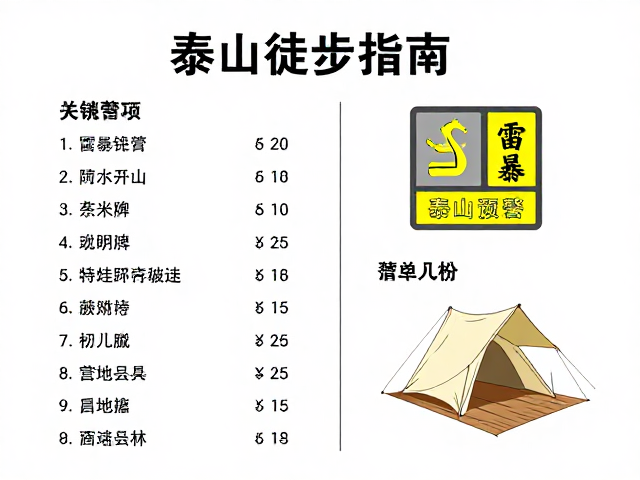 必备物资清单与行前准备