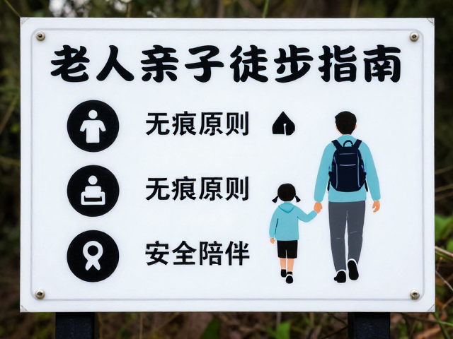 老年亲子徒步指南,清晰标识,无痕原则,安全陪伴更安心