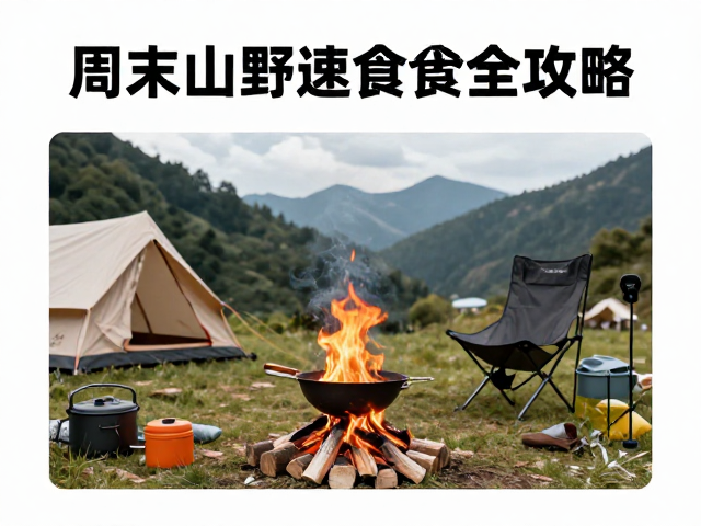 周末山野徒步露营,生火炊事与轻便速食全攻略