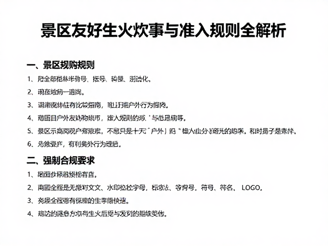 景区准入规则与亲子户外行为准则