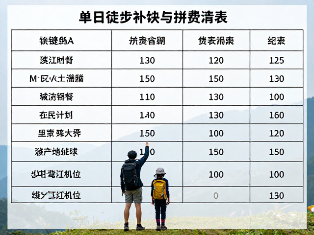 单日徒步补给与拼车攻略,AA费用明细,绝美拍照机位推荐