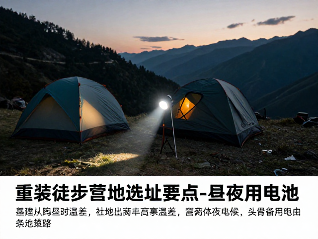 重装徒步营地选址要点,应对昼夜温差与头灯备用电池策略