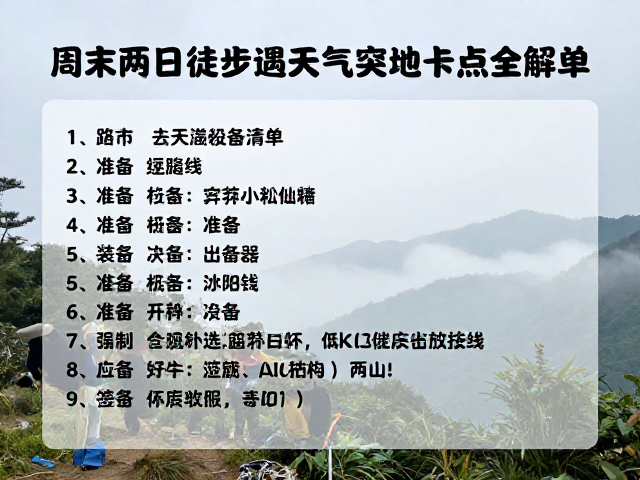 行前准备与应急物资清单