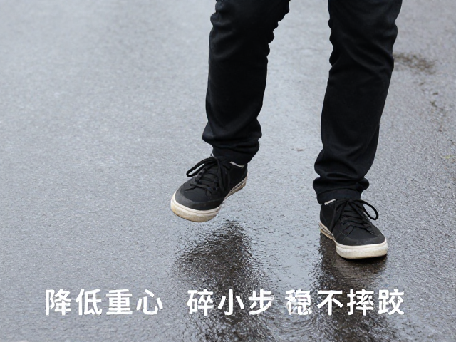 湿滑路面防滑要点,降低重心,深呼吸供氧,碎石小步稳行不摔跤