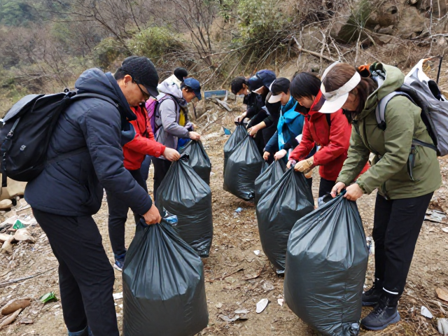 户外无痕徒步团队规范,统一检查营地垃圾与防水收纳袋使用